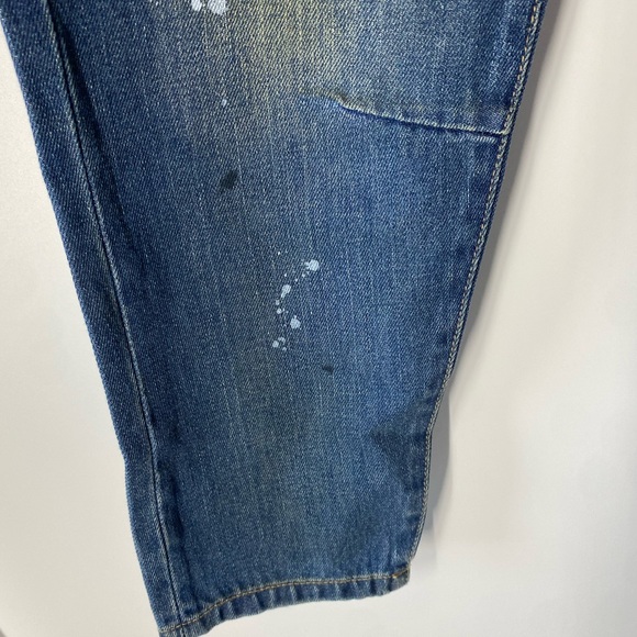 Wildfox Jeans Baggy Crop Paint Splattered  in Da Vinci SZ 26  NEW - Picture 10 of 12